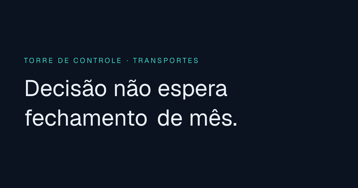 Dashboard logístico desenvolvido para a Malha Transportes